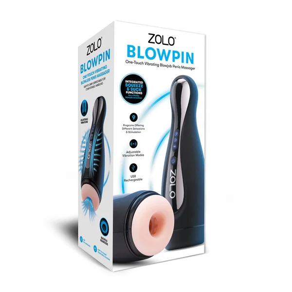 Zolo Blowpin - Flesh USB Rechargeable Auto Sucking and Vibrating Masturbator — image 7 of 7