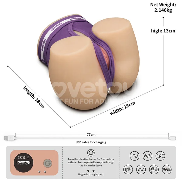 Streetgirls Dual Motor Sensation Pulse - Flesh USB Rechargeable Vibrating Masturbator — image 9 of 9