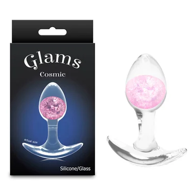 glams cosmic small pink clearpink 81 cm small butt plug