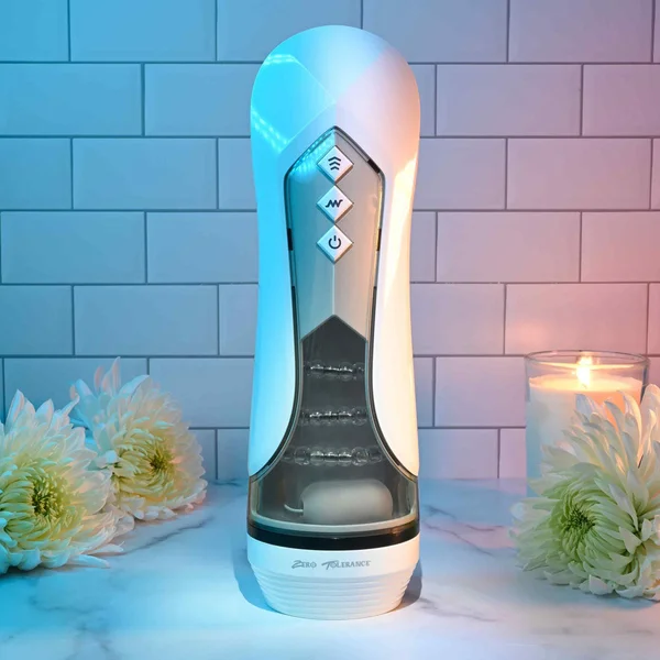 Zero Tolerance STROKING BUDDY - White USB Rechargeable Vibrating & Thrusting Stroker — image 5 of 8