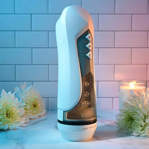 Zero Tolerance STROKING BUDDY - White USB Rechargeable Vibrating & Thrusting Stroker — image 6 of 8