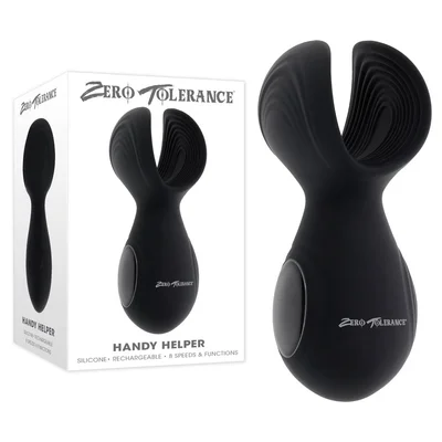 zero tolerance handy helper black usb rechargeable vibrating stroker