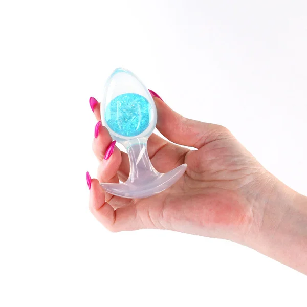 Glams Cosmic - Medium - Blue - Clear/Blue 9.5 cm Small Butt Plug — image 3 of 5