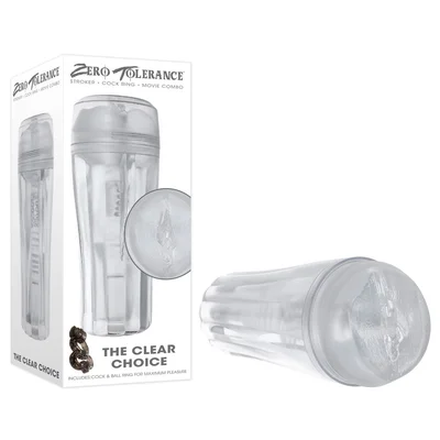 zero tolerance the clear choice clear 21 cm vagina stroker