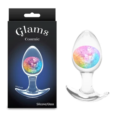 glams cosmic medium rainbow clearrainbow 95 cm small butt plug