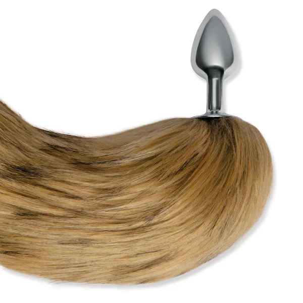 WhipSmart Furry Tales 14 Inch Brown Fox Tail - Metal 6.3 cm Butt Plug with Brown Fox Tail — image 5 of 5