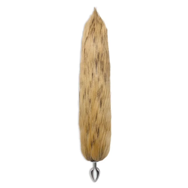 WhipSmart Furry Tales 14 Inch Brown Fox Tail - Metal 6.3 cm Butt Plug with Brown Fox Tail — image 4 of 5