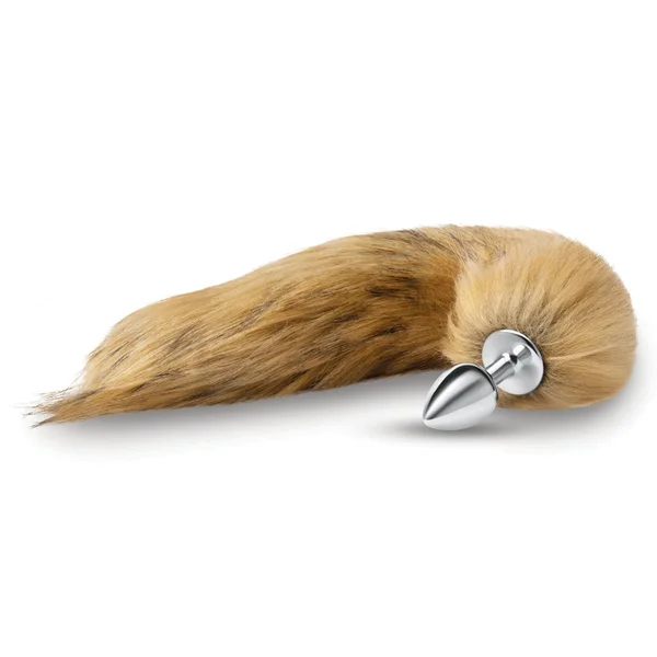 WhipSmart Furry Tales 14 Inch Brown Fox Tail - Metal 6.3 cm Butt Plug with Brown Fox Tail — image 2 of 5