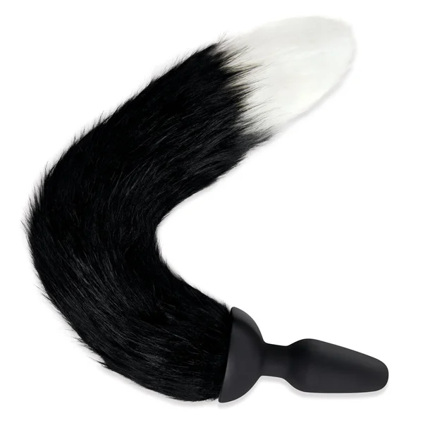 WhipSmart Furry Tales Silicone Foxtail Rechargeable Butt Plug - Black 9.5 cm Vibrating Butt Plug with Black Fox Tail & Remote Control — image 3 of 4