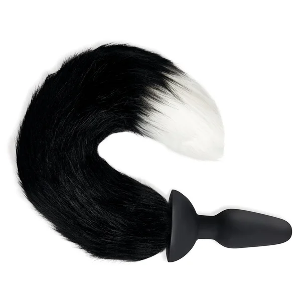 WhipSmart Furry Tales Silicone Foxtail Rechargeable Butt Plug - Black 9.5 cm Vibrating Butt Plug with Black Fox Tail & Remote Control — image 4 of 4