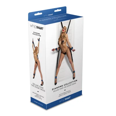 whipsmart diamond deluxe over the door cross blue blue restraints