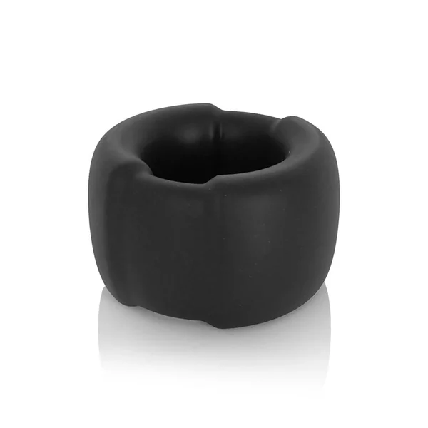VERS Liquid Silicone Weight Steel Core Ball Stretcher - Black Ball Stretcher Ring with Steel Core — image 3 of 4