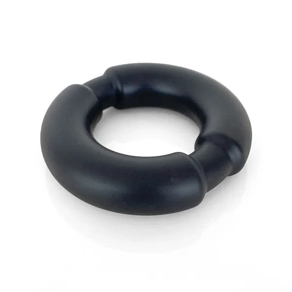 VERS Liquid Silicone Weighted Steel Core C-Ring - Black Cock Ring with Steel Core — image 2 of 3