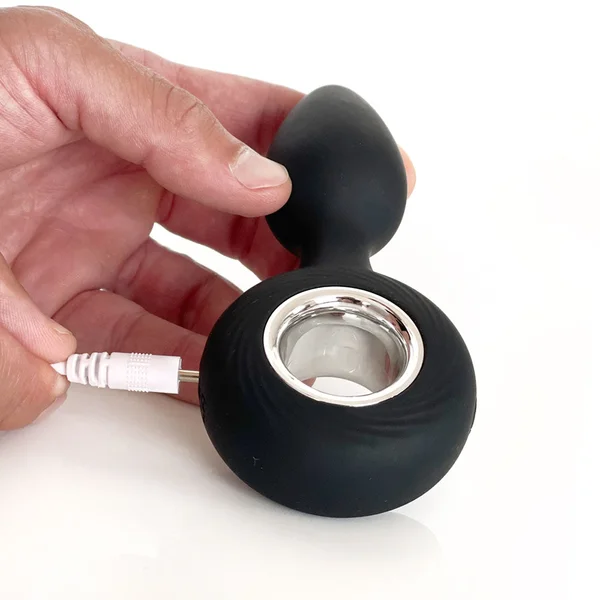 VERS Rechargeable Silicone Plug Vibe - Black 12.5 cm USB Rechargeable Vibrating Butt Plug — image 4 of 5