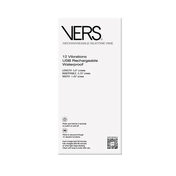 VERS Rechargeable Silicone Plug Vibe - Black 12.5 cm USB Rechargeable Vibrating Butt Plug — image 5 of 5