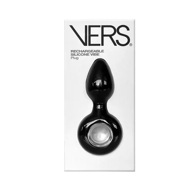 vers rechargeable silicone plug vibe black 125 cm usb rechargeable vibrating butt plug