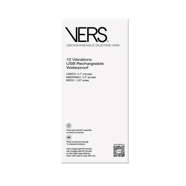 VERS Rechargeable Silicone P-Spot Vibe - Black 13 cm USB Rechargeable Prostate Massager — image 5 of 5