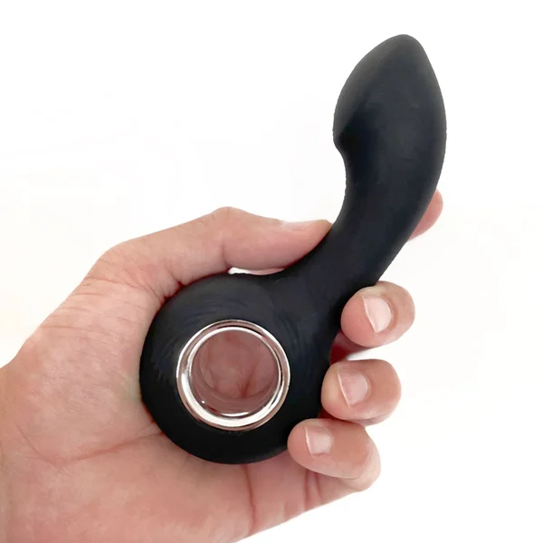 VERS Rechargeable Silicone P-Spot Vibe - Black 13 cm USB Rechargeable Prostate Massager — image 2 of 5