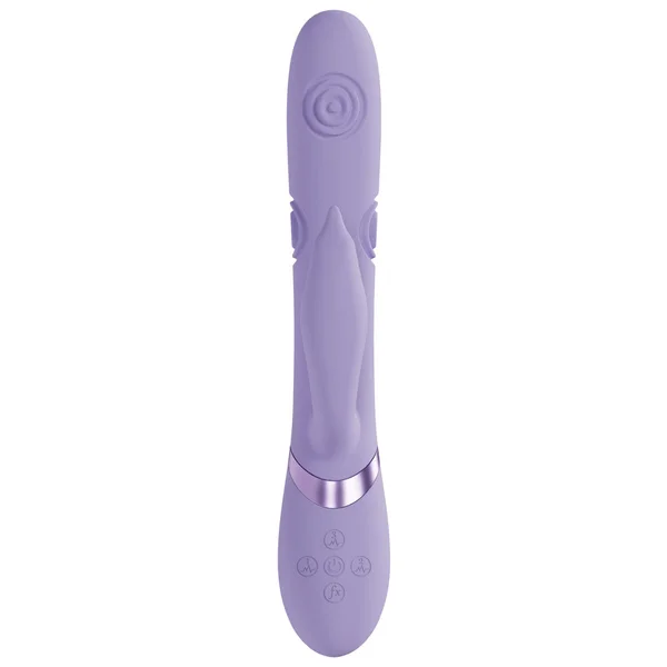 VIVE Pallina - Purple - Purple 25 cm USB Rechargeable Tapping Rabbit Vibrator — image 4 of 6