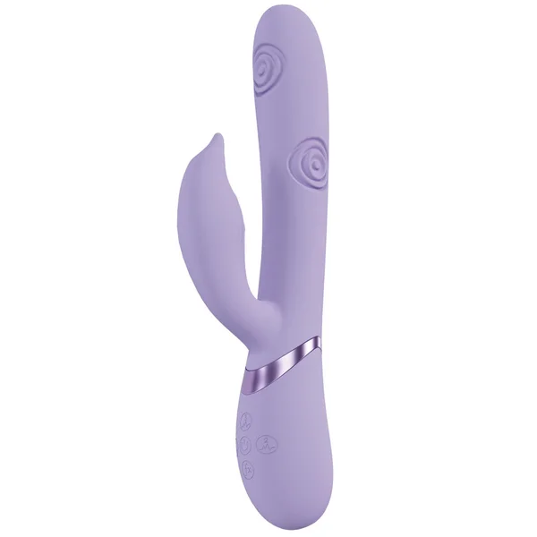 VIVE Pallina - Purple - Purple 25 cm USB Rechargeable Tapping Rabbit Vibrator — image 2 of 6
