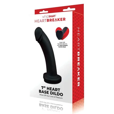 whipsmart heartbreaker 7 heart base dildo black 178 cm dong with heart shaped base