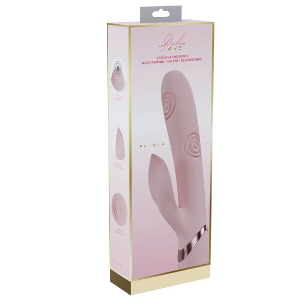 VIVE Fronda - Pink - Pink 25 cm USB Rechargeable Tapping Rabbit Vibrator — image 6 of 6