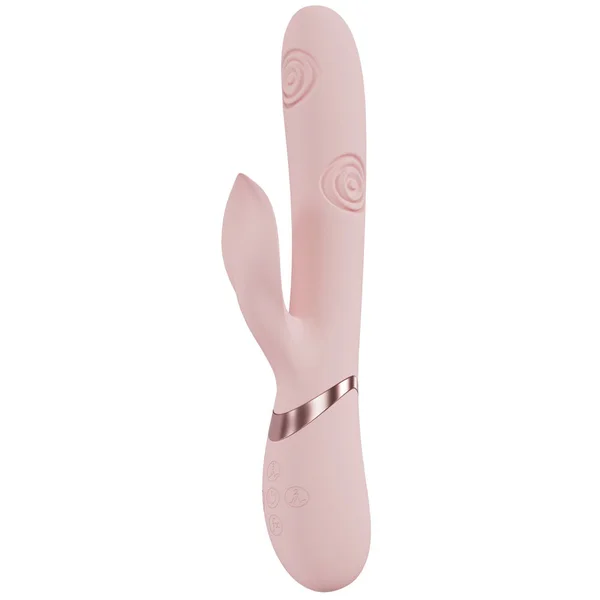 VIVE Fronda - Pink - Pink 25 cm USB Rechargeable Tapping Rabbit Vibrator — image 2 of 6