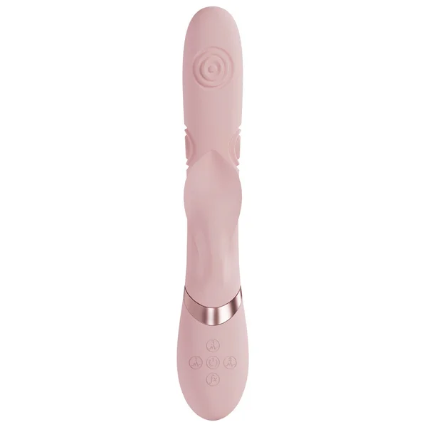 VIVE Fronda - Pink - Pink 25 cm USB Rechargeable Tapping Rabbit Vibrator — image 4 of 6
