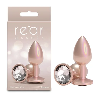 rear assets iridescent small champagne iridescent champagne 71 cm small butt plug