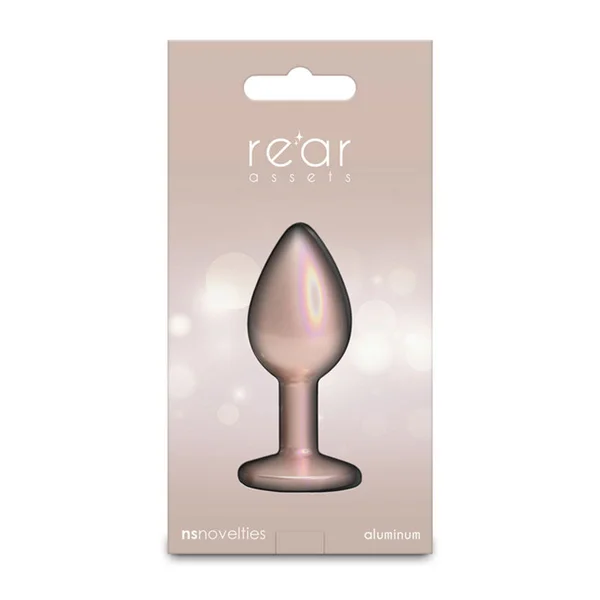 Rear Assets Iridescent - Small - Champagne - Iridescent Champagne 7.1 cm Small Butt Plug — image 3 of 4
