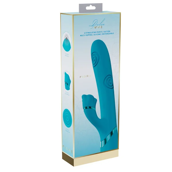 VIVE Fiore - Blue 25 cm USB Rechargeable Tapping Rabbit Vibrator — image 6 of 6