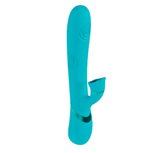 VIVE Fiore - Blue 25 cm USB Rechargeable Tapping Rabbit Vibrator — image 2 of 6