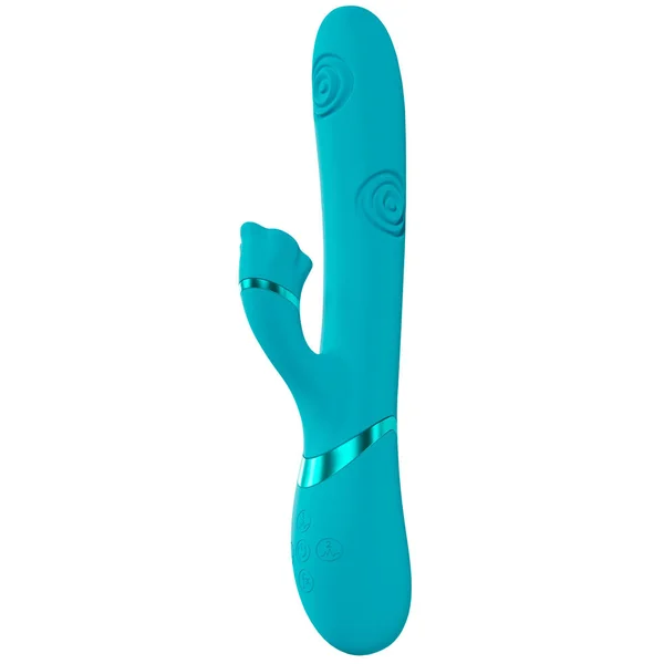 VIVE Fiore - Blue 25 cm USB Rechargeable Tapping Rabbit Vibrator — image 3 of 6