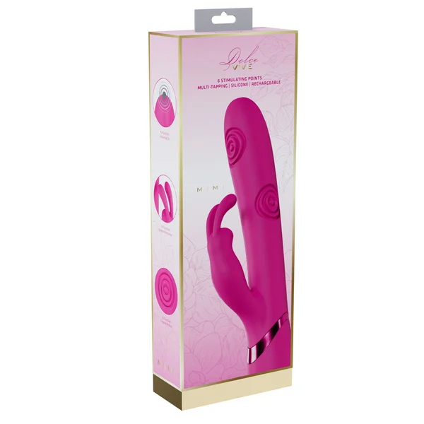 VIVE Mimi - Pink - Pink 25 cm USB Rechargeable Vibrating & Tapping Rabbit Vibrator — image 6 of 6