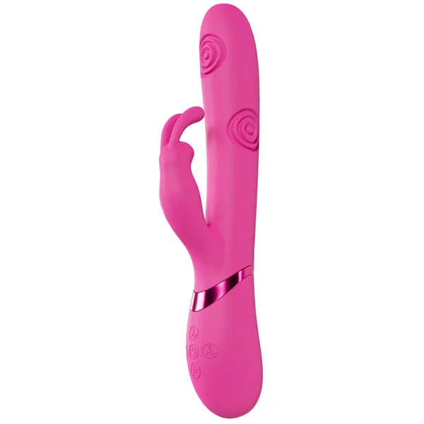 VIVE Mimi - Pink - Pink 25 cm USB Rechargeable Vibrating & Tapping Rabbit Vibrator — image 3 of 6