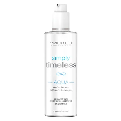 wicked simply timeless aqua unscented water based lubricant with vitamin e 120ml 4oz