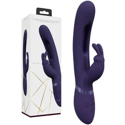 vive mika purple purple 232 cm usb rechargeable rabbit vibrator with flapping shaft
