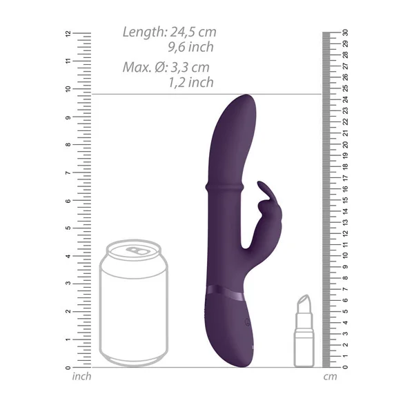 Vive Halo - Purple 24.5 cm USB Rechargeable Rabbit Vibrator — image 5 of 9