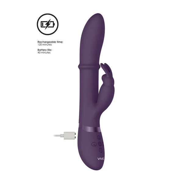 Vive Halo - Purple 24.5 cm USB Rechargeable Rabbit Vibrator — image 4 of 9
