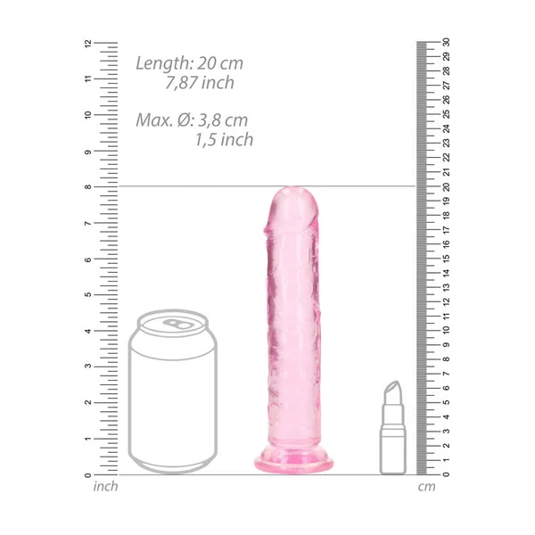 REALROCK 18 cm Straight Dildo - Pink - Pink 18 cm (7'') Dong — image 6 of 6