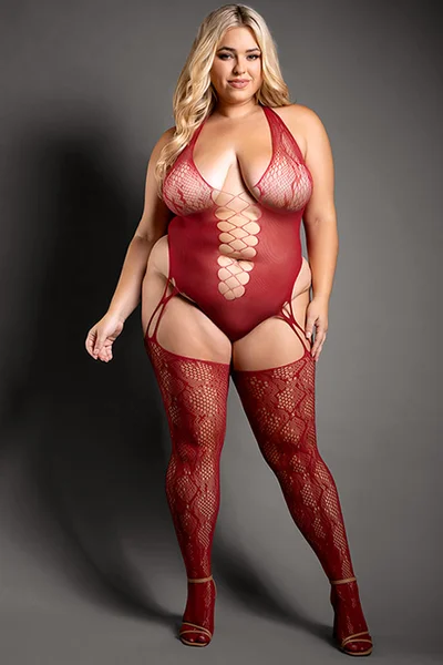 Fantasy Lingerie Pretty Poison Snake Print Crotchless Bodystocking — image 3 of 8