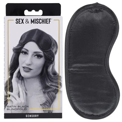 sex mischief satin blindfold black black blindfold