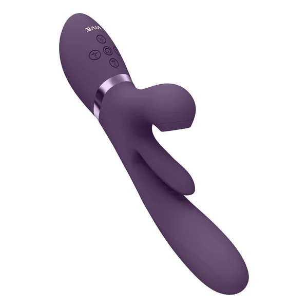 VIVE Ena - Purple - Purple 25 cm USB Rechargeable Thrusting Vibrator with Air Wave Stimulator — image 4 of 9