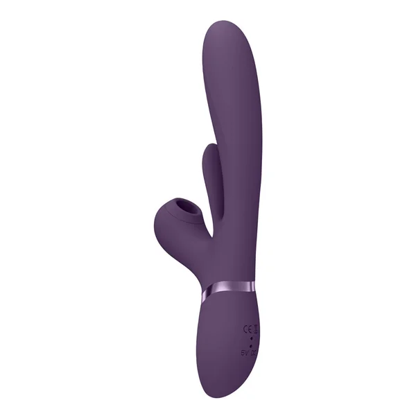 VIVE Ena - Purple - Purple 25 cm USB Rechargeable Thrusting Vibrator with Air Wave Stimulator — image 7 of 9
