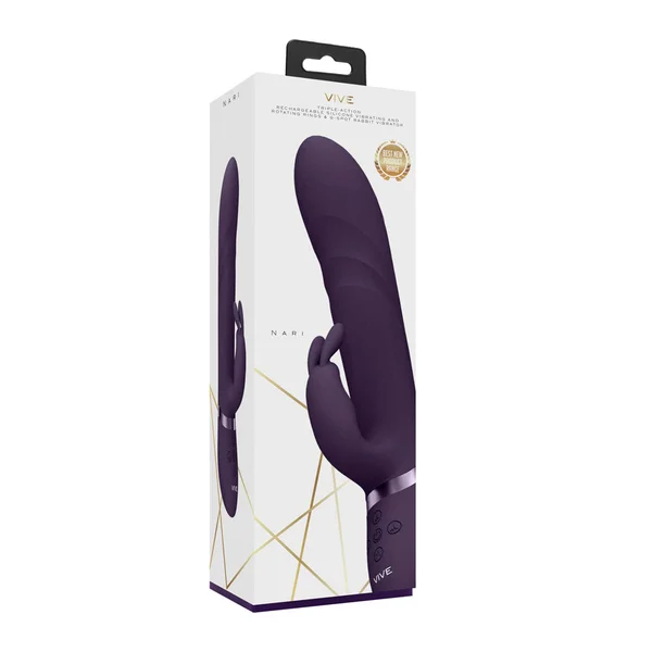 VIVE Nari - Purple - Purple 24.1 cm USB Rechargeable Rabbit Vibrator — image 9 of 9