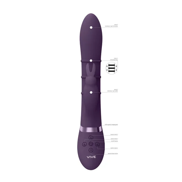 VIVE Sora - Purple - Purple 24.2 cm USB Rechargeable Rabbit Vibrator — image 7 of 9