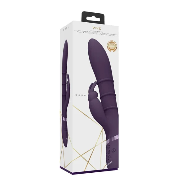 VIVE Sora - Purple - Purple 24.2 cm USB Rechargeable Rabbit Vibrator — image 9 of 9