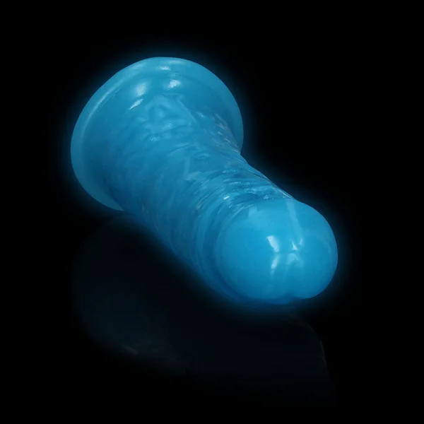 REALROCK 15.5 cm Slim Glow in the Dark Neon - Blue - Glow in Dark Blue 15.5 cm (6'') Dong — image 4 of 9