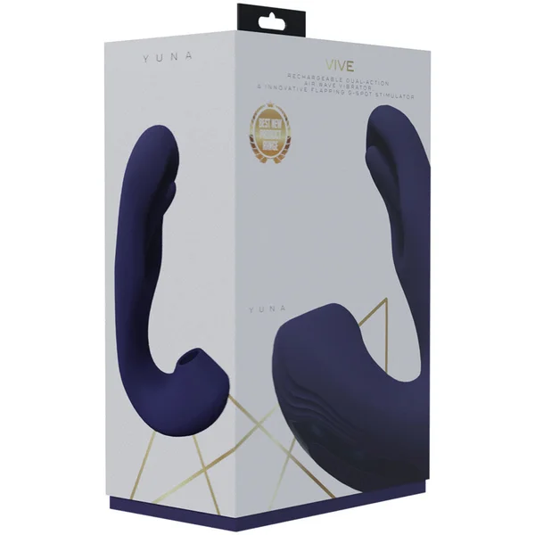 VIVE Yuna - Purple - Purple USB Rechargeable Flapping Vibrator with Air Pulsation — image 7 of 7