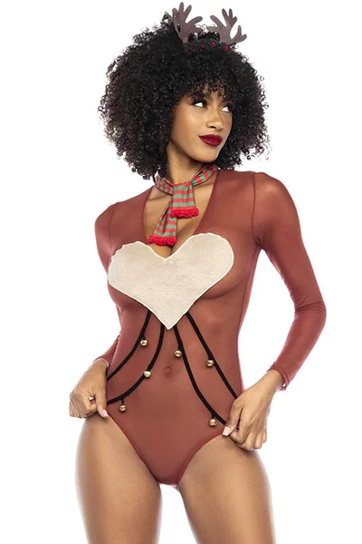 Mapale by Espiral Sexy Babe Reindeer Bodysuit Costume — image 6 of 15